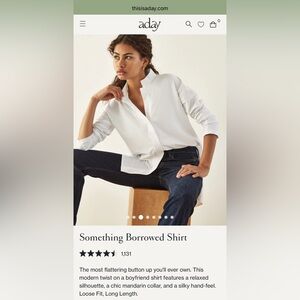 ADAY White Something Borrowed Shirt vguc